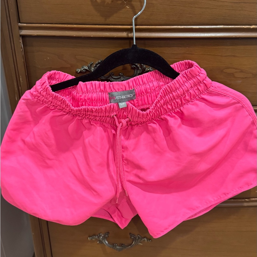 Pink Athletic Shorts with Elastic Waistband